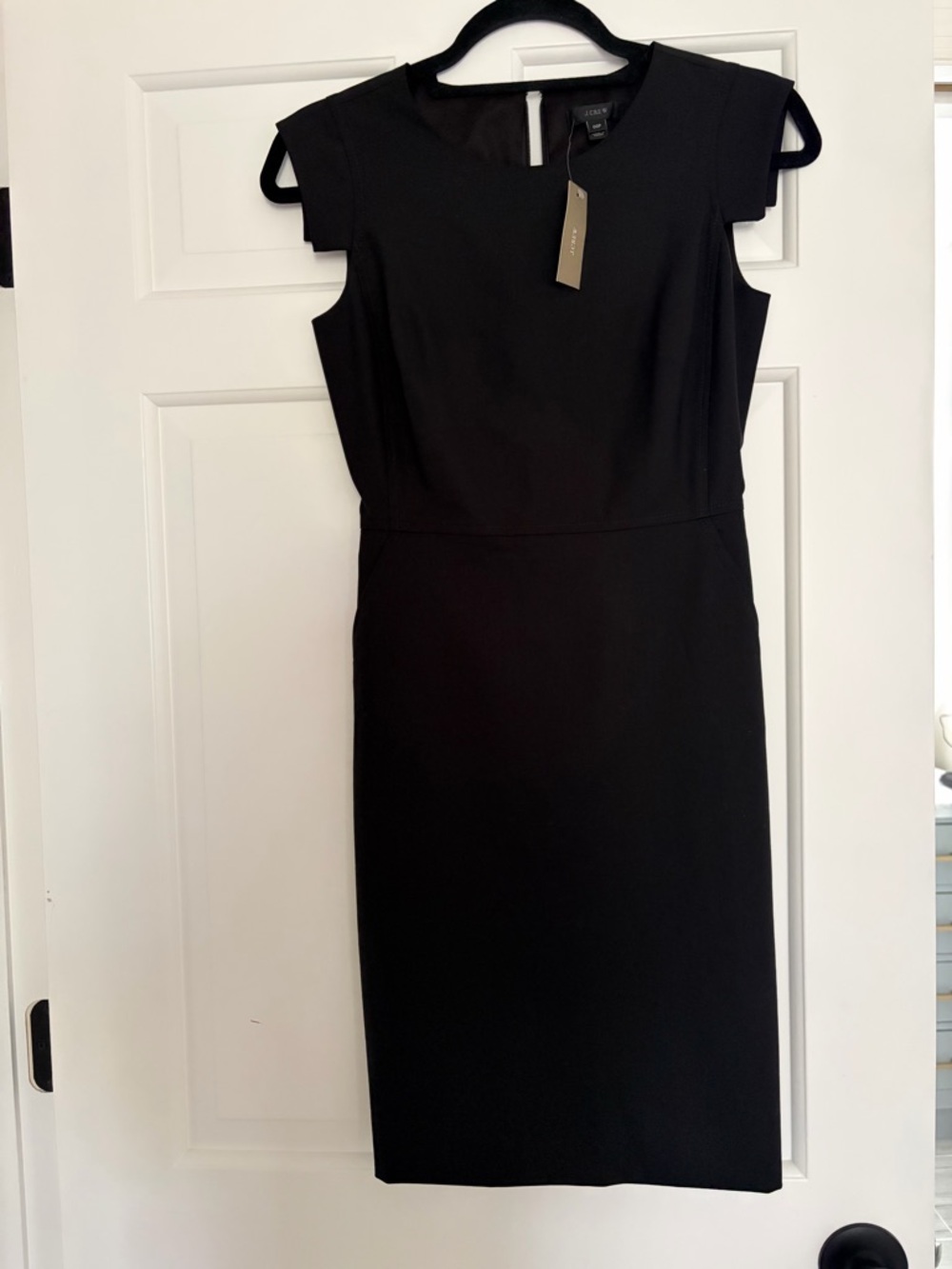 J. Crew Black Midi Dress